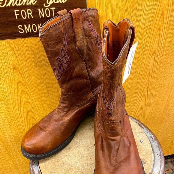 Justin Boots 12D Brown Leather Tall Boots main image 2